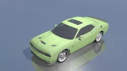 Dodge Challenger SRT Hellcat 2015 Low-poly  3D model