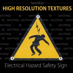 Electrical hazard safety sign Texture