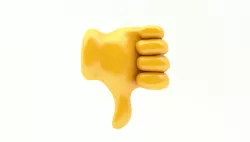 EMOJI HAND THUMBS DOWN ICON Low-poly  3D model