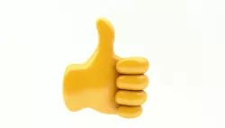 EMOJI HAND THUMBS UP ICON Low-poly  3D model