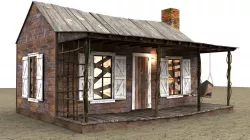 Evil Dead Cabin Low-poly  3D model