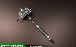 Fantasy Hammer Low-poly 3D Model Low-poly  3D model