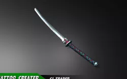 Fantasy Samurai Sword Low-Poly 3d model Low-poly  3D model