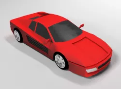 Ferrari  Low-poly  3D model