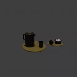 flask and cup 3D model