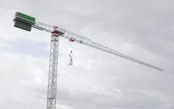 Flat Top Tower Crane 3 - Construction Crane 3D model