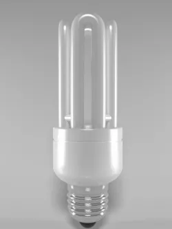 Fluorescent light bulb 3D model
