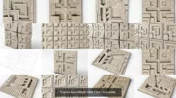 Frank Lloyd Wright Wall Tiles 3D Model Collection