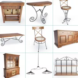 French Luberon Wooden Collection 3D model