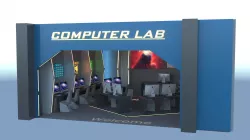 Futuristic Computer Lab Design 3D model