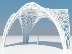 Futuristic pergola 3D model