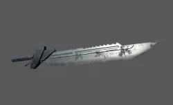 Futuristic sword Low-poly  3D model