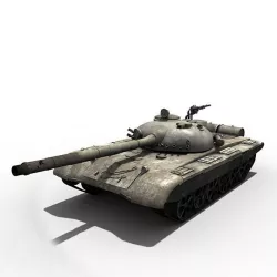Game ready T-72 battle tank Low-poly  3D model