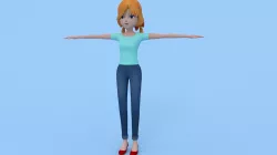 Girl Cartoon 3D model