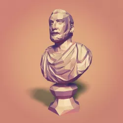 Greek  - Roman Politician Bust - LOWPOLY Low-poly  3D model