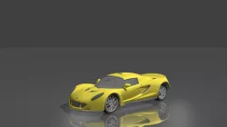 Hennessey Venom GT Low-poly  3D model