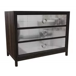 Hickory white Alex Three Drawer Chest  3D model