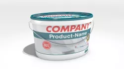 High quality paint bucket with customizable label templates 3D model