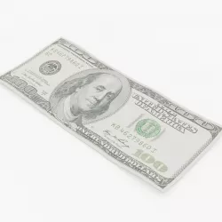 Hundred Dollar Bill Low-poly  3D model