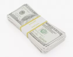 Hundred Dollar Bill Stack Low-poly  3D model