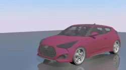 Hyundai Veloster Low-poly  3D model