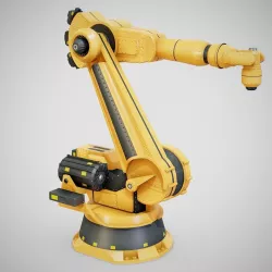 Industrial Robot Arm - Generic 01 Clean Low-poly  3D model
