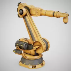 Industrial Robot Arm - Generic 01 Dirty Low-poly  3D model
