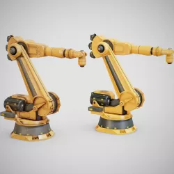 Industrial Robot Arm - Generic 01 Low-poly  3D model