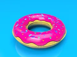 Inflatable donut circle Pool Float Low-Poly Low-poly 3D model Low-poly  3D model