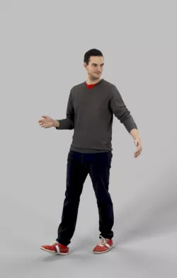 Jack A Casual Walking Man Jeans Explaining Low-poly  3D model