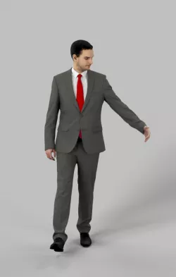 Jack A Caucasian Business Man Walking Low-poly  3D model