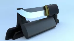 Kaiken with Stand 3D model