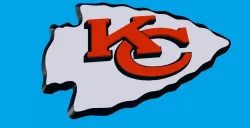 Kansas City Chiefs football logo 3D model