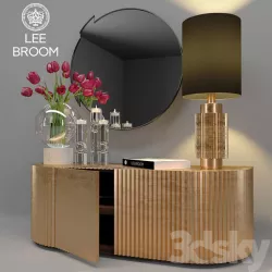 Lee Broom set Chest lamp vase mirror 3d model 3D model