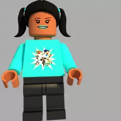 Lego Girl  Granddaughter request and Design her into a legogirl 3D model