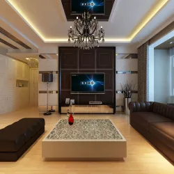 Living Dining Room Scene 3D model