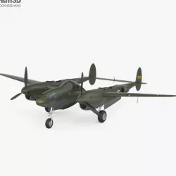 Lockheed P-38 Lightning 3D model