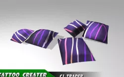 Low Poly Bed Couch Pillow 3d Model Low-poly  3D model