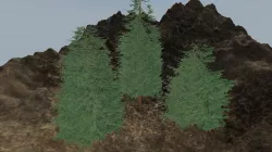 Low poly fir trees Low-poly  3D model