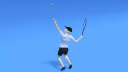 Low Poly Kid Playing Tennis Low-poly  3D model