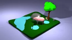 Low Poly Mini Landscape Low-poly  3D model