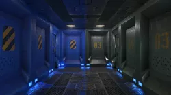 Low Poly Modular SciFi Room With PBR Materials Low-poly  3D model
