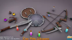Low-Poly Weapons Low-poly  3D model