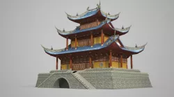 Luxury Palace of Ancient Architecture Low-poly  3D model