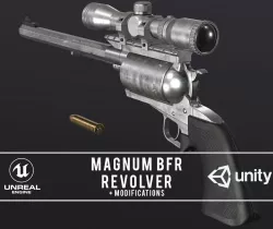 Magnum Research BFR Revolver Low-poly  3D model