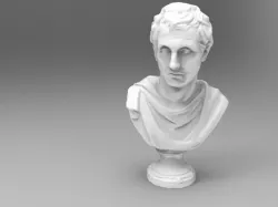 Marble portrait of the Greek playwright Menander (342-291 BC)