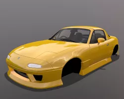 Mazda MX-5 Miata Arios Type 1 bodykit Low-poly  3D model