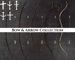 Medieval Bow and Arrow Pack 3D Model Collection