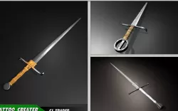 Medieval PBR Sword Collection Pack Low-Poly 3D Model Low-poly  3D model
