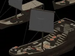 Medieval Trade Boats Low-poly  3D model